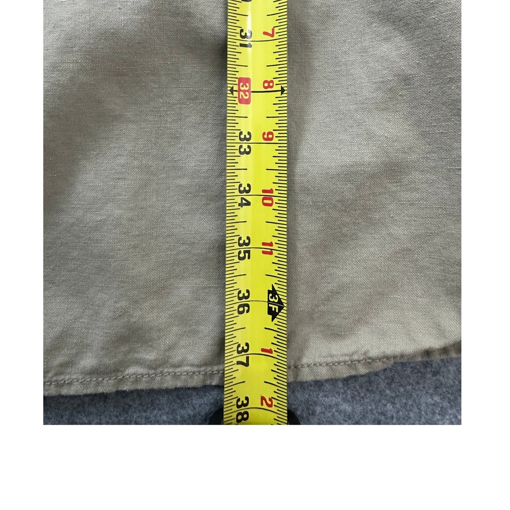 Eastern Mountain Sports Dress Large Tan Linen Blend Sleeveless Safari Minimalist - Picture 5 of 7